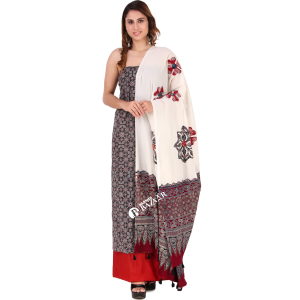 Center flower ajrakh Print Salwar suit