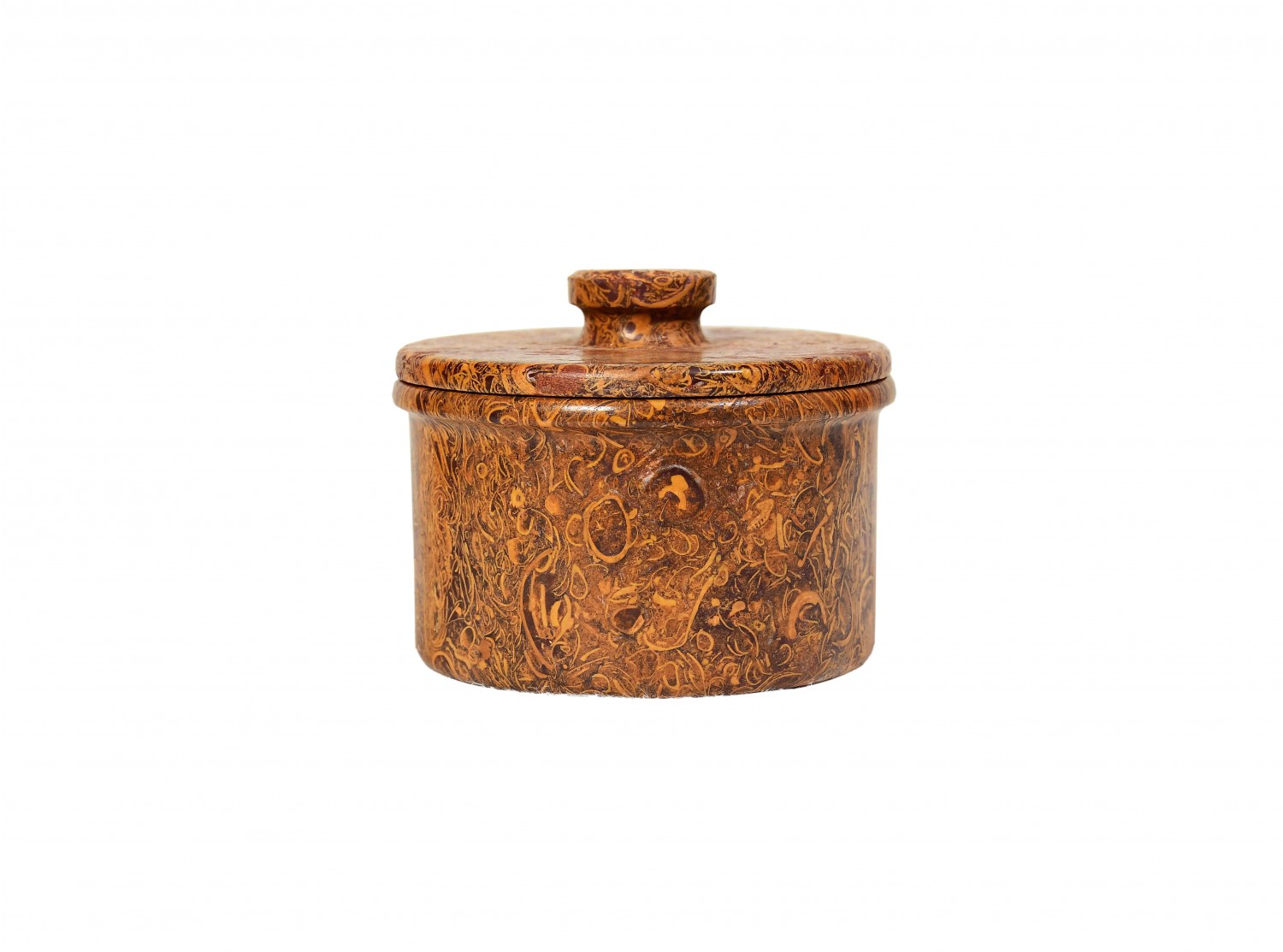 Habur Stone Handi with Lid,Stone Kitchen Utensils (10.5 cm) (हाबुर पत्थर की हांडी )