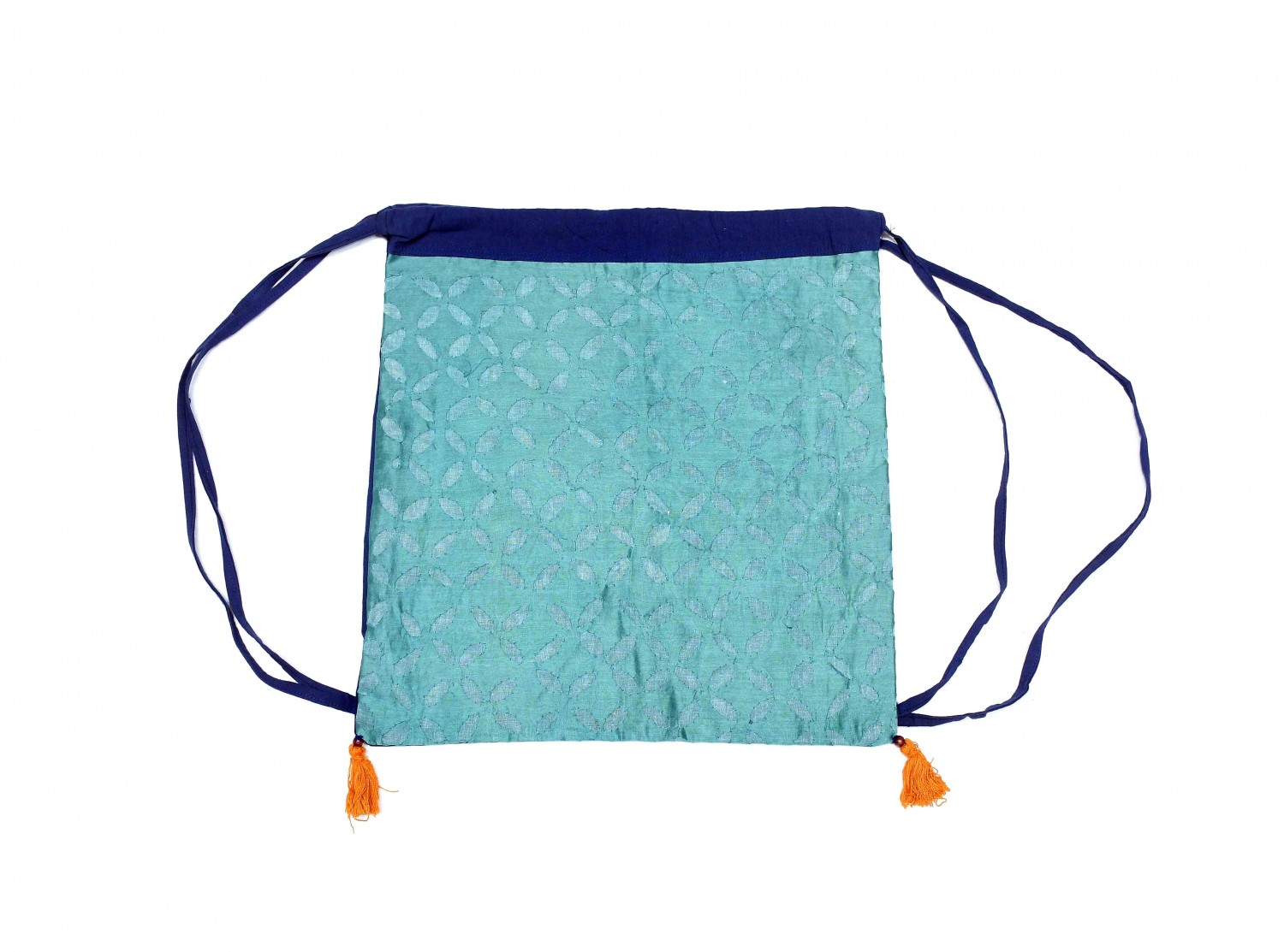 Drawstring Bag with Patchwork